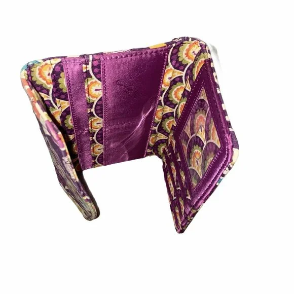 Vera Bradley Crossbody Envelope Wallet Purple Floral - Picture 2 of 4